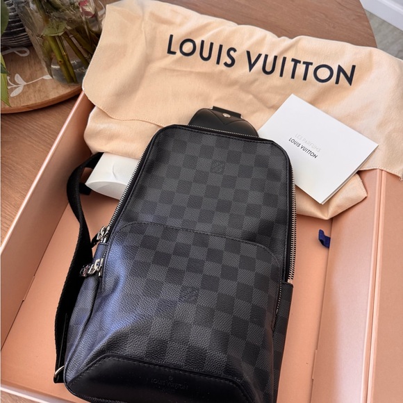 Louis Vuitton Checkered Black Belt Bag - Picture 1 of 3
